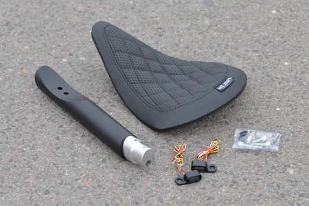 Bobber Sitz-Kit in schwarz Sitz, Twin Shock